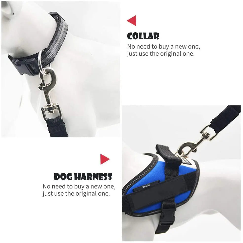 Adjustable Pet Cat Dog Car Seat Belt Pet Seat Vehicle Dog Harness Lead Clip Safety Lever Traction Dog Collars Dog Accessoires - Wishop 365