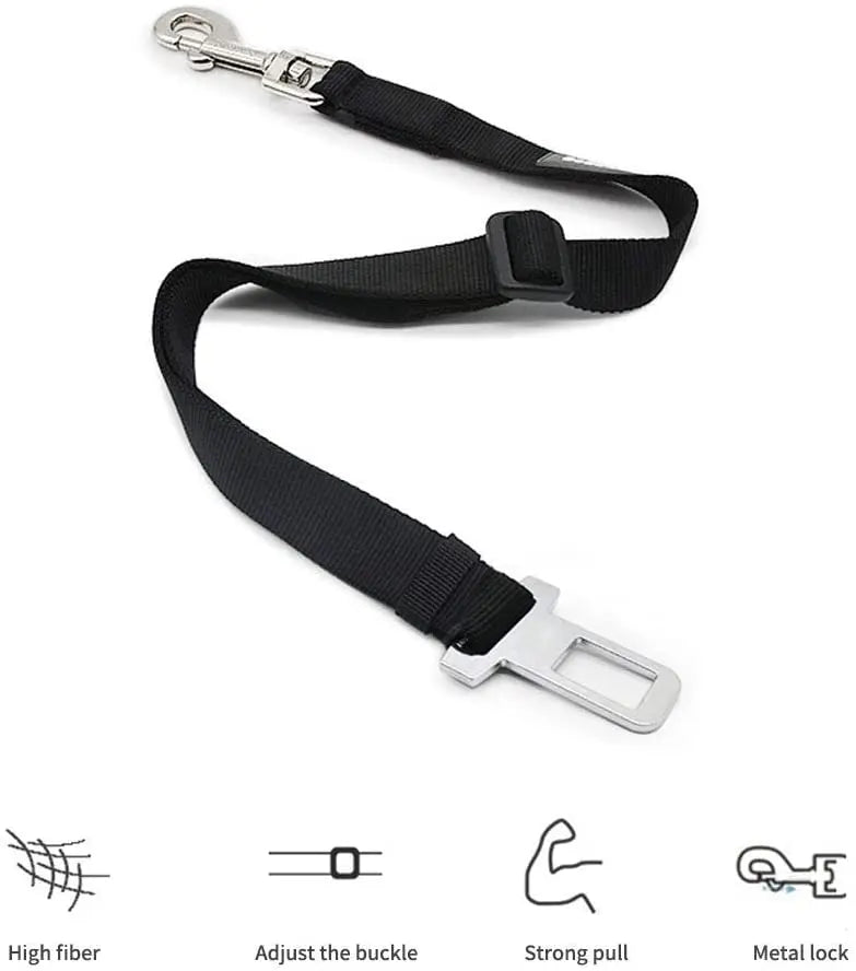 Adjustable Pet Cat Dog Car Seat Belt Pet Seat Vehicle Dog Harness Lead Clip Safety Lever Traction Dog Collars Dog Accessoires - Wishop 365