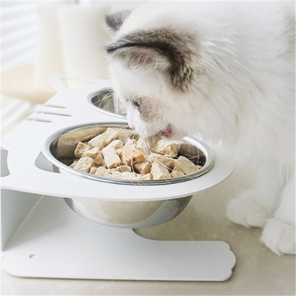 Anti-falling Cat Dog Feeding Water & Food Bowl