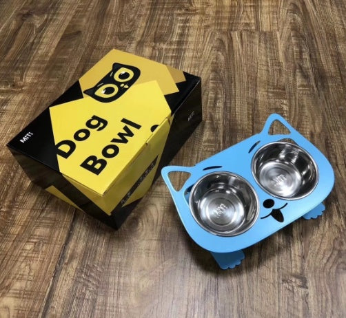 Anti-falling Cat Dog Feeding Water & Food Bowl