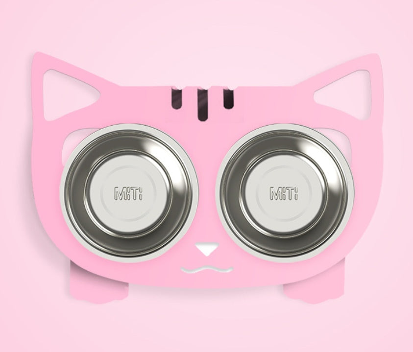 Anti-falling Cat Dog Feeding Water & Food Bowl