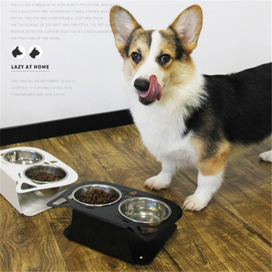 Anti-falling Cat Dog Feeding Water & Food Bowl