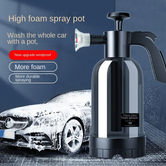 2L Hand Pump Foam Sprayer with 3 Types of Nozzle Hand Pneumatic Foam Cannon Snow Foam Car Wash Spray Bottle Car Window Cleaning - Wishop 365