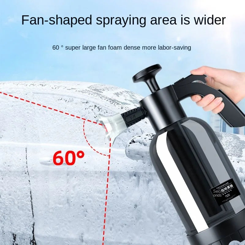2L Hand Pump Foam Sprayer with 3 Types of Nozzle Hand Pneumatic Foam Cannon Snow Foam Car Wash Spray Bottle Car Window Cleaning - Wishop 365