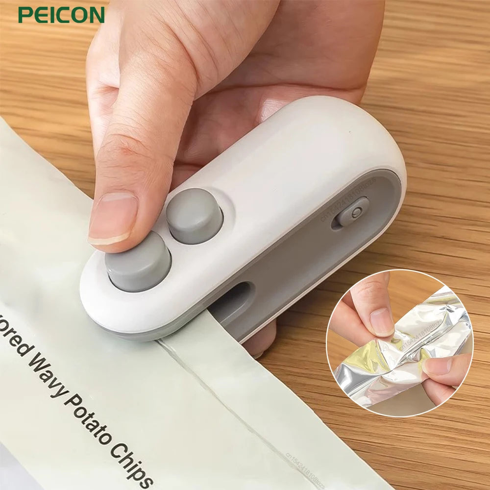 Mini Heat Bag Sealing Machine Package Sealer Bags Plastic Food Sealer Clip Bag Handheld Sealer Food Packaging Heat Sealer - Wishop 365
