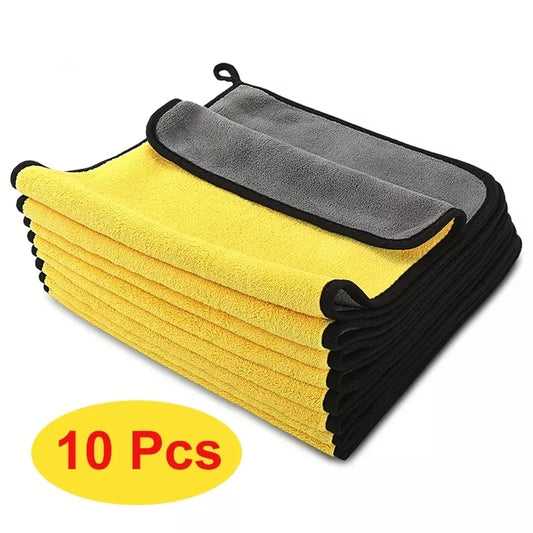 3/5/10 pcs Extra Soft Car Wash Microfiber Towel Car Cleaning Drying Cloth Car Care Cloth Detailing Car WashTowel Never Scrat - Wishop 365