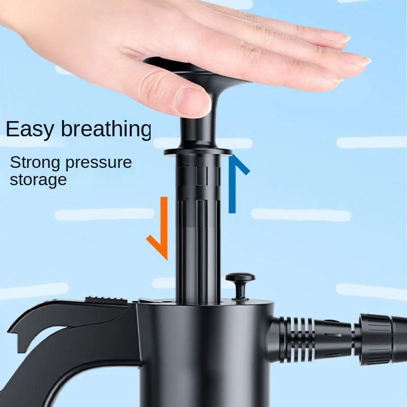 2L Hand Pump Foam Sprayer with 3 Types of Nozzle Hand Pneumatic Foam Cannon Snow Foam Car Wash Spray Bottle Car Window Cleaning - Wishop 365