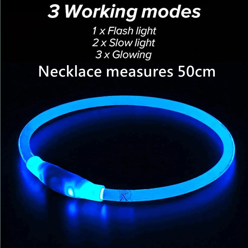Led Dog Collar Luminous Usb, 3 Modes Led Light (Cat,Dog ) Accessories - Wishop 365